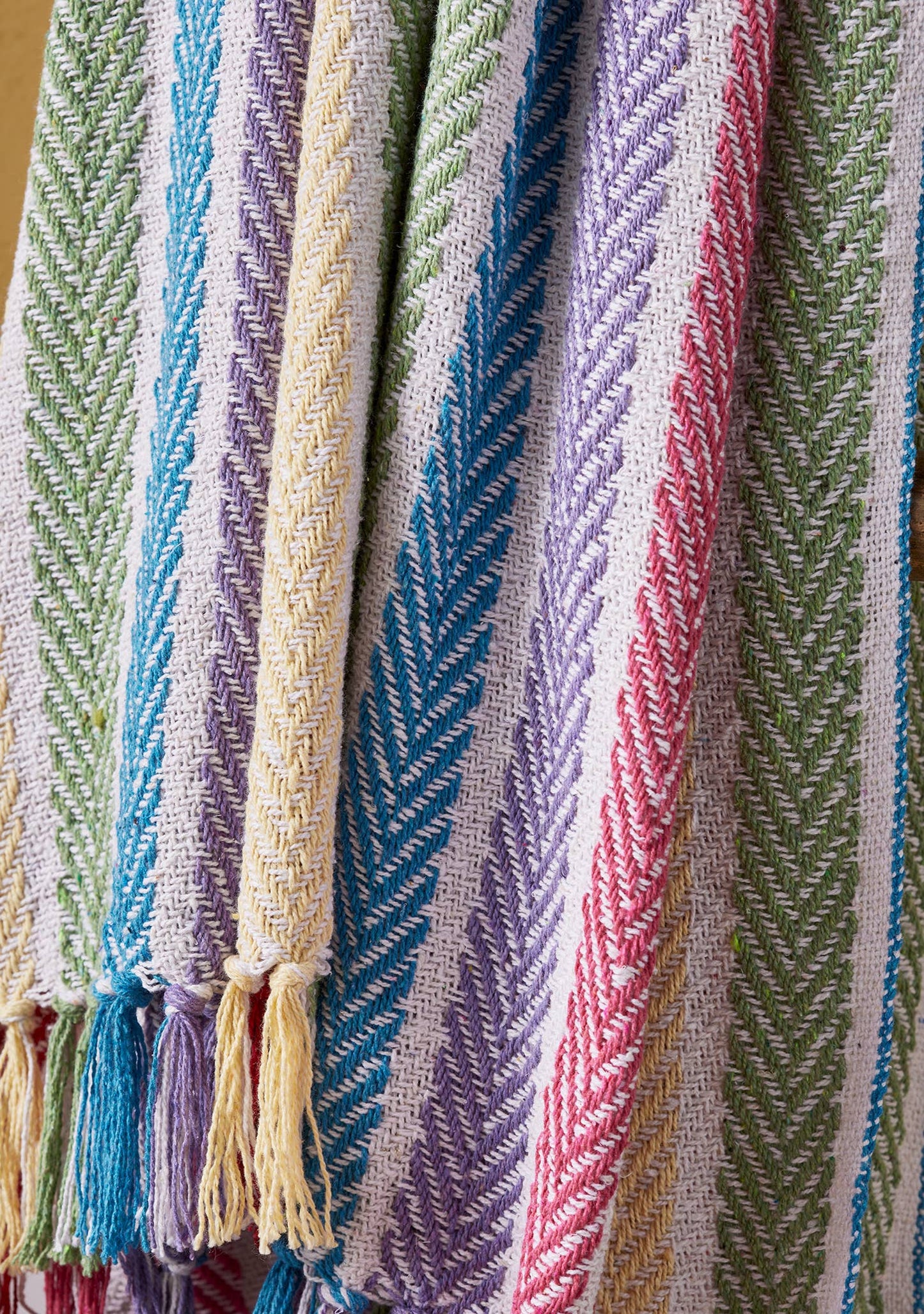 Recycled Cotton Rainbow Arrow Stripe Throw