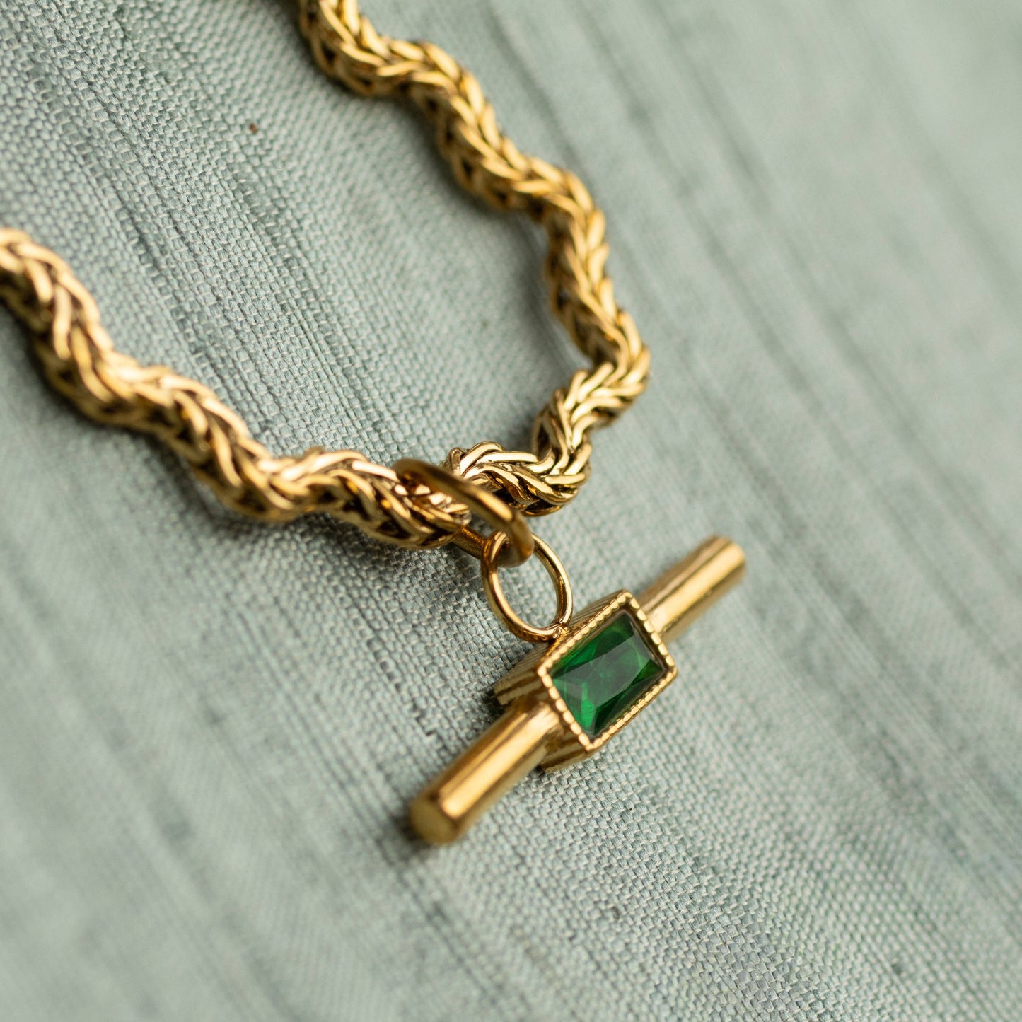 Jade Bar Statement Necklace