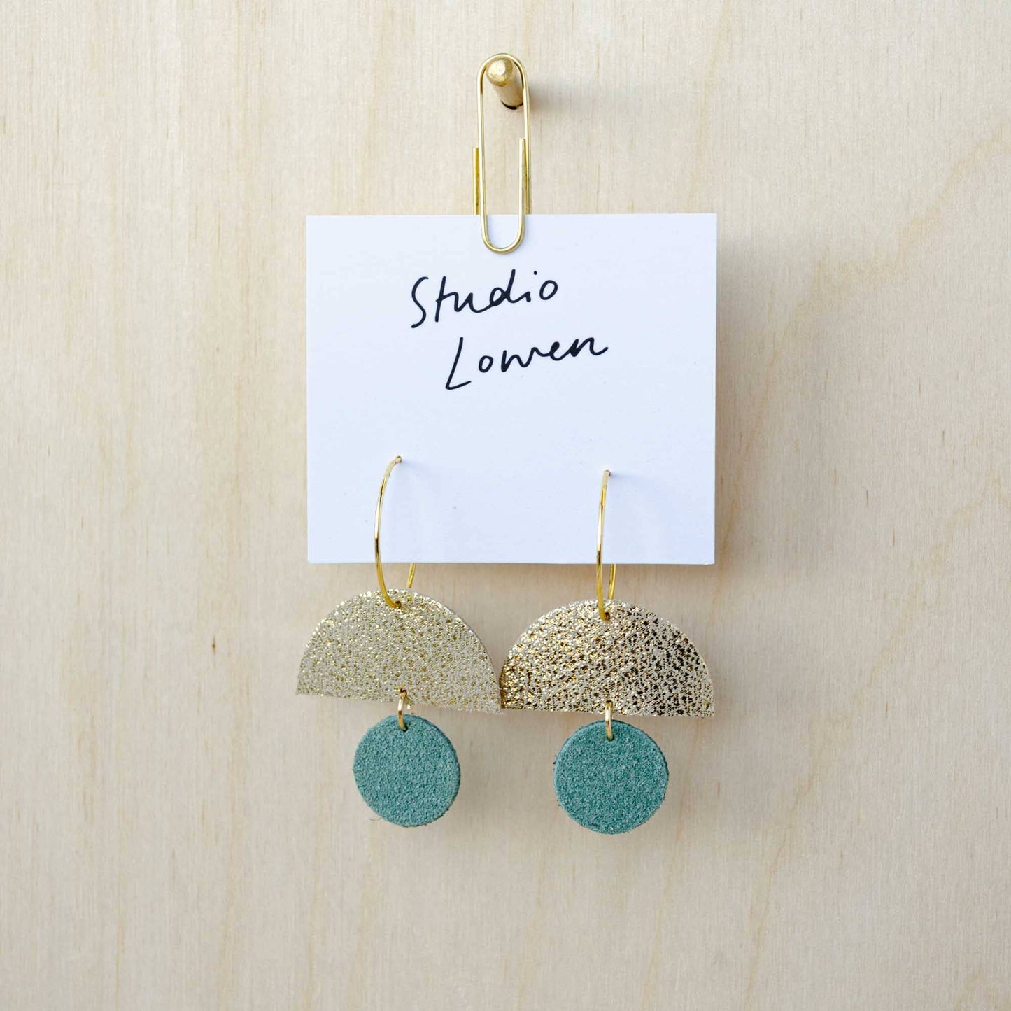 Sunrise Hoop Earrings Suede
