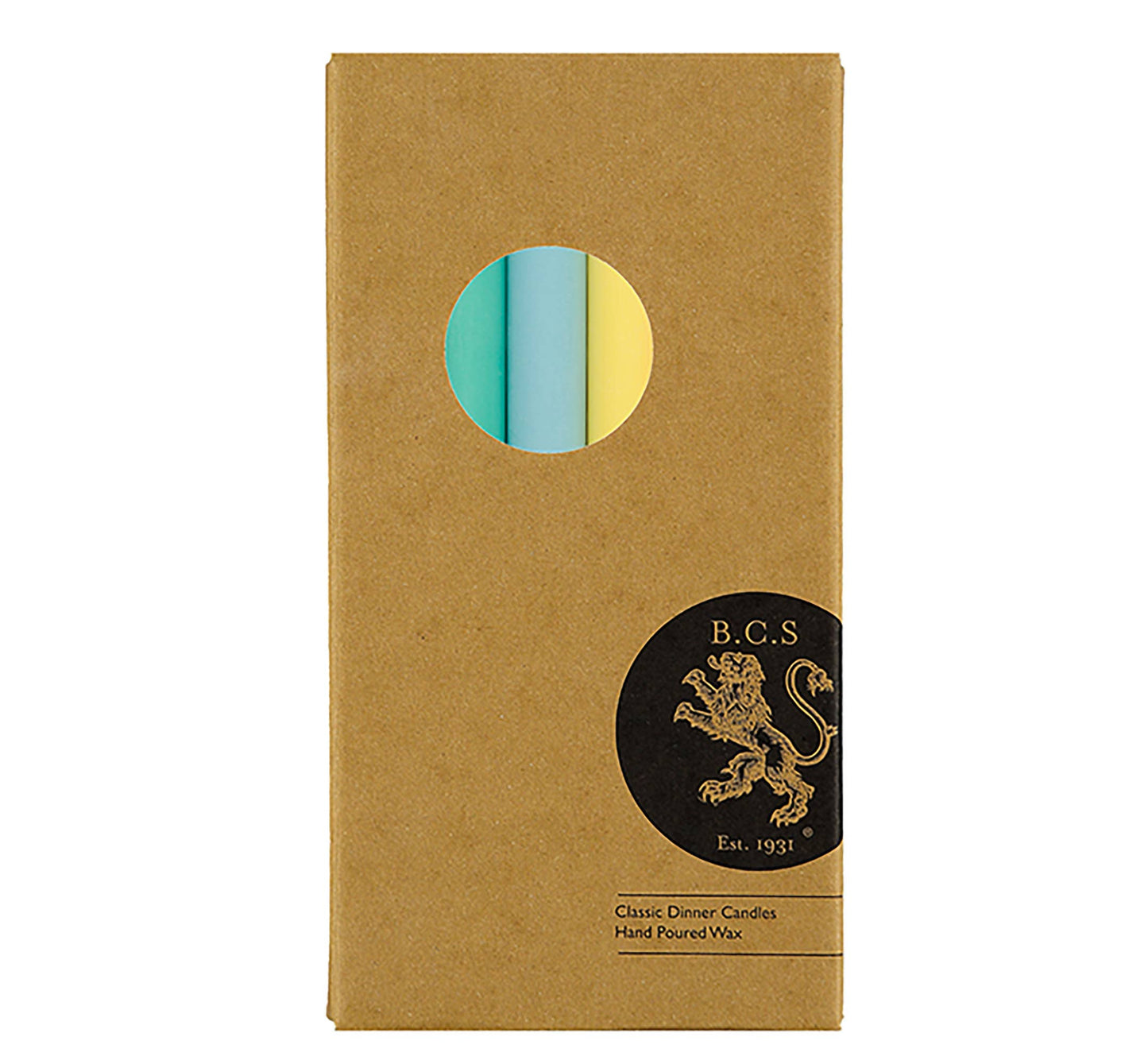 Mixed Set Pastel Rainbow Eco Dinner Candles, 6 per pack