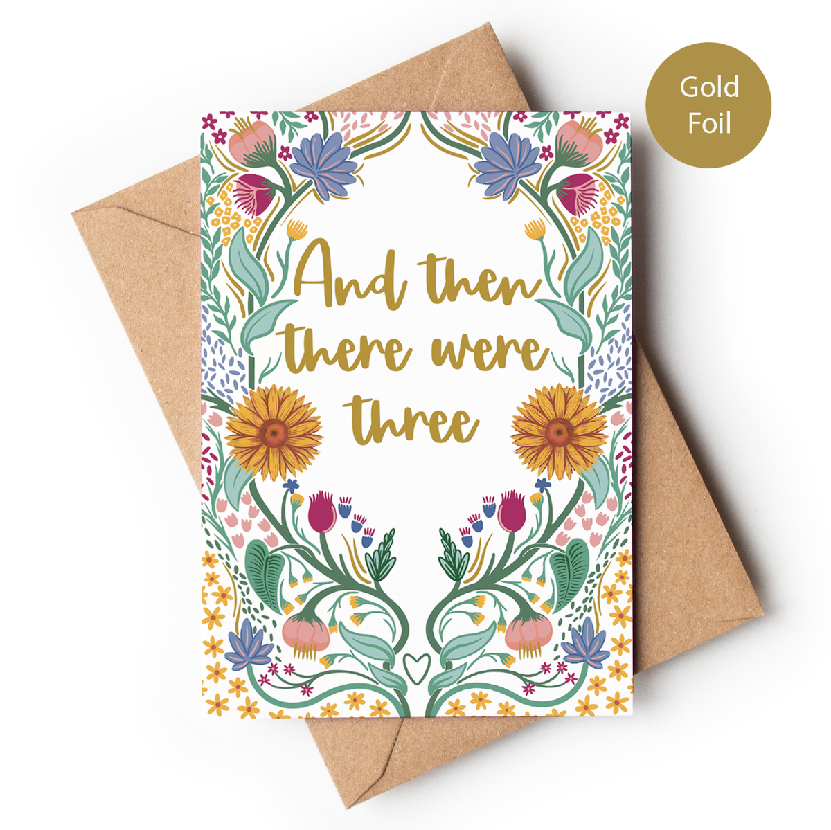 New Baby Card | Pretty Floral | Newborn | Birth Announcement