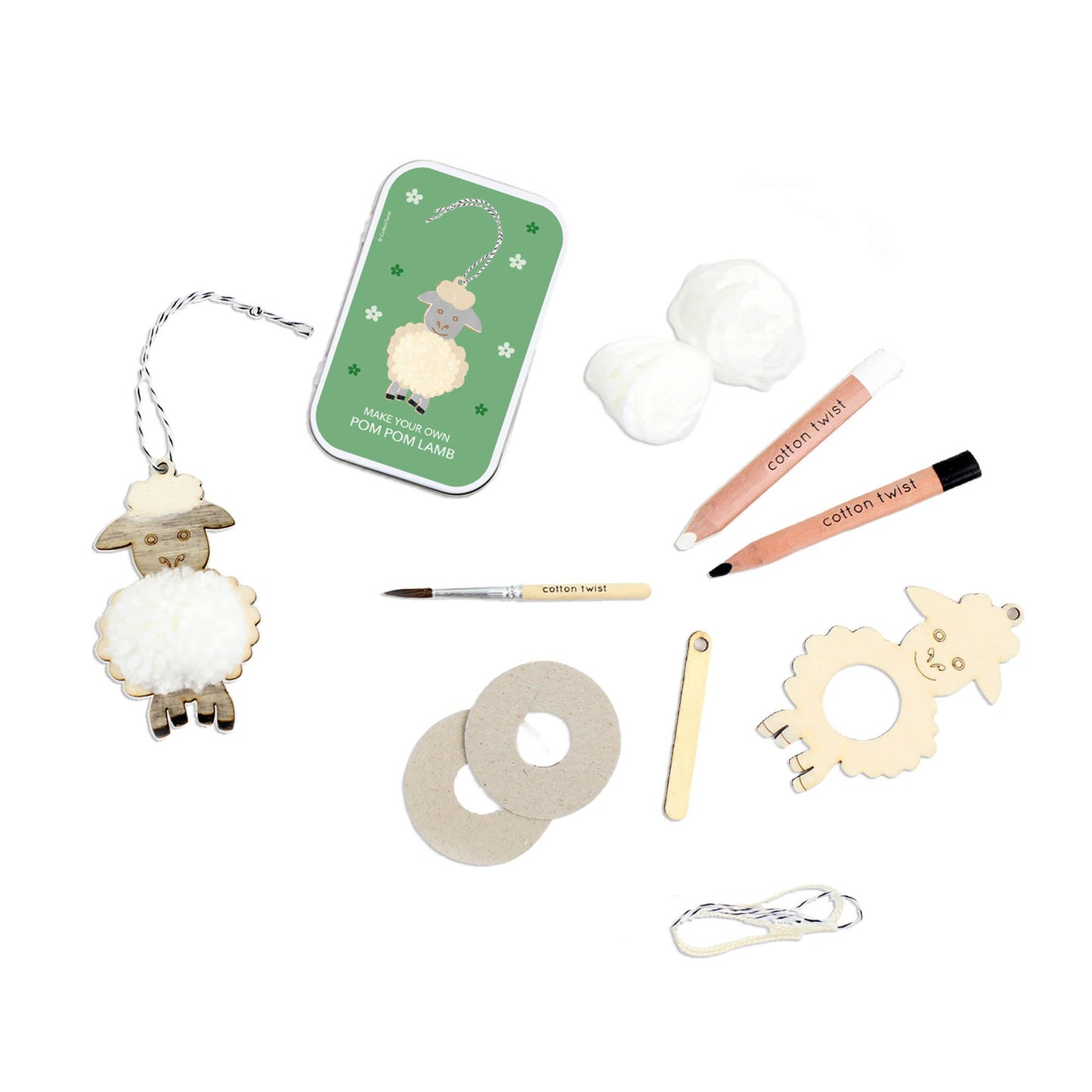 Make Your Own Pom Pom Lamb Gift Kit