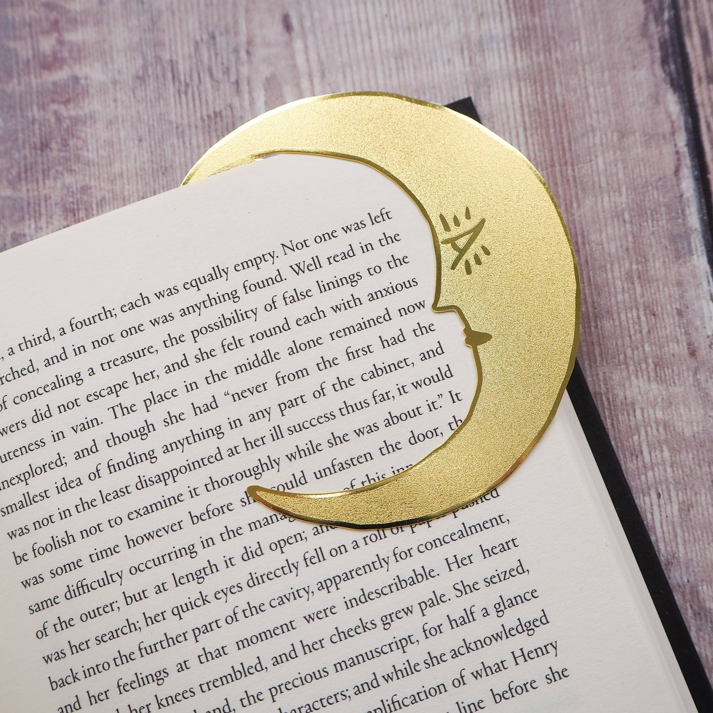 Midnight Readers Club Brass Bookmark