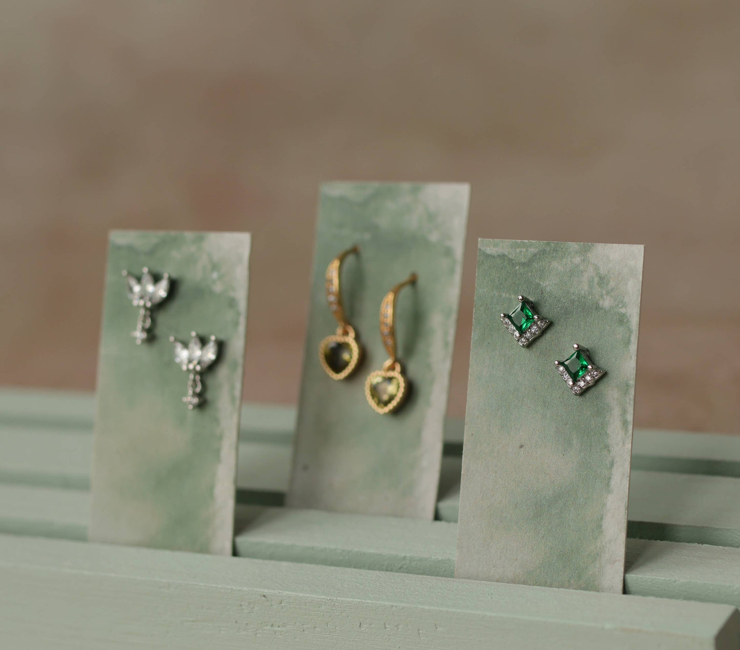 Gold Comet Pearl Studs
