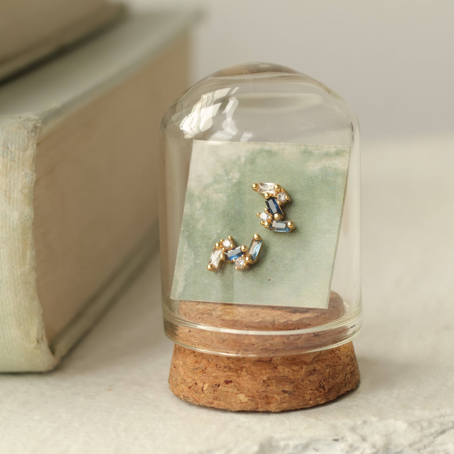 Sapphire Blue Stud Earrings