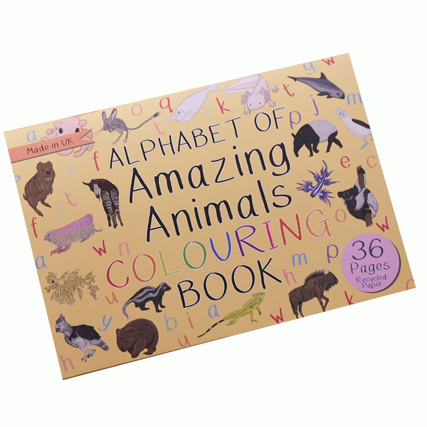 Alphabet of Amazing Animals Colouring Book