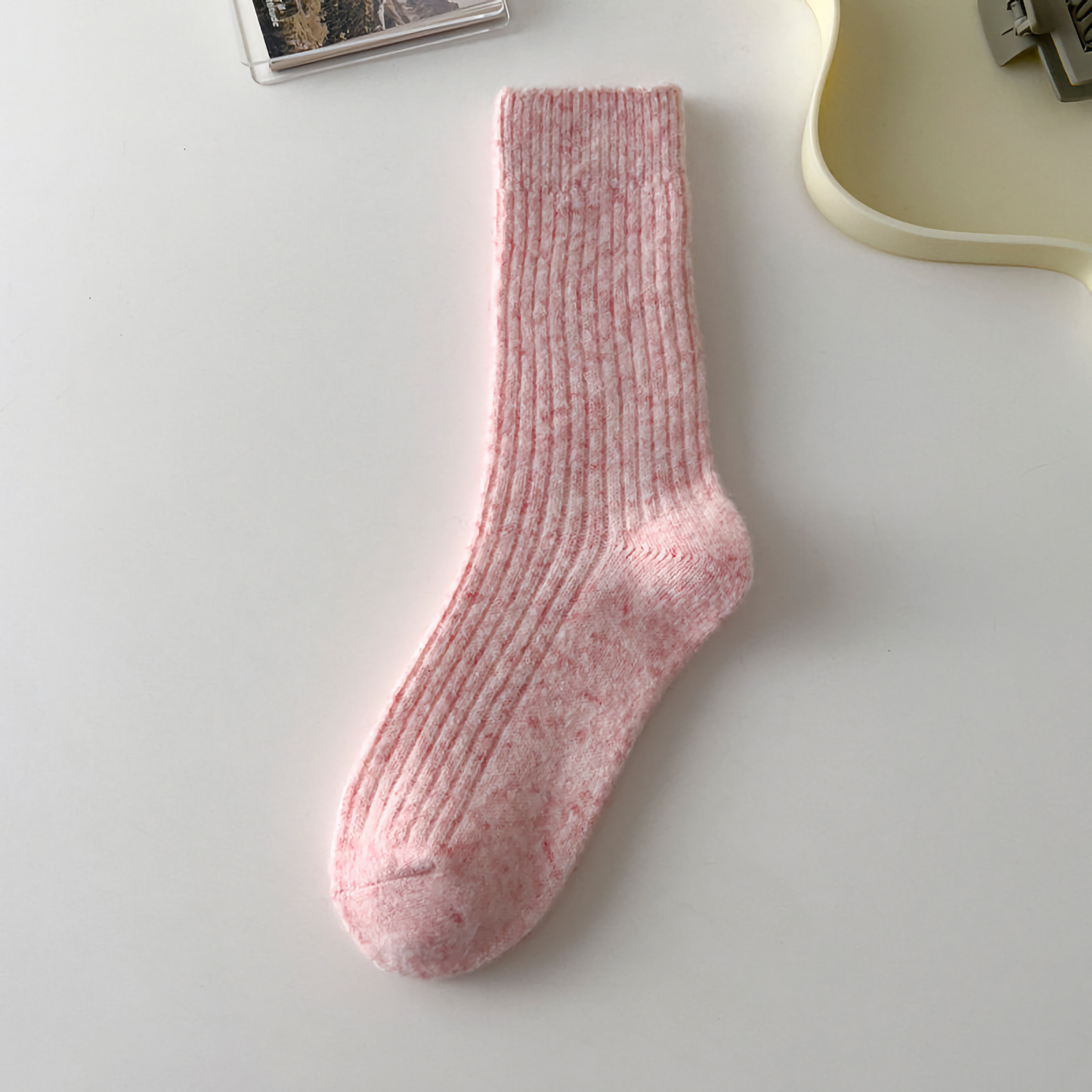 Solid Cashmere Warm Socks & Striped Wool Socks for Winter