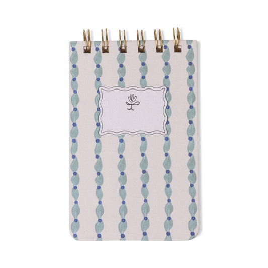 DesignWorks Ink Tulip Twin Wire Notepad - Wavy Blue