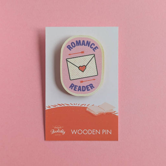 Romance Reader – Wooden Merit Pin