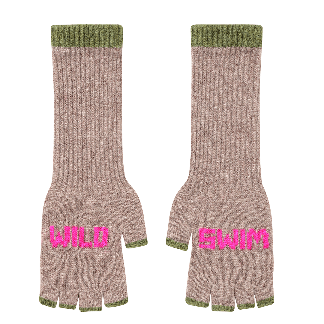 Wild Swim Fingerless Gloves