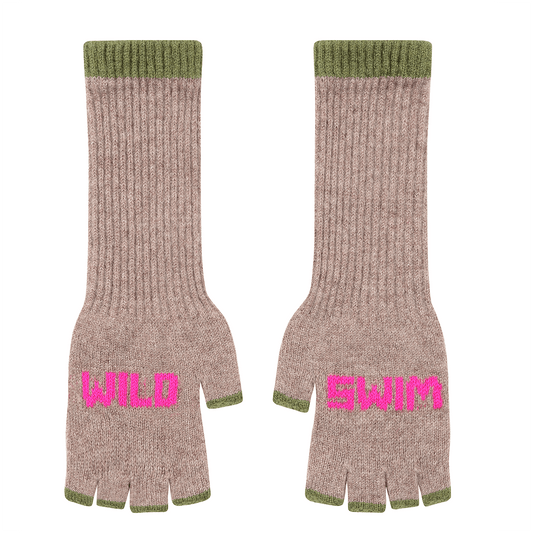 Wild Swim Fingerless Gloves