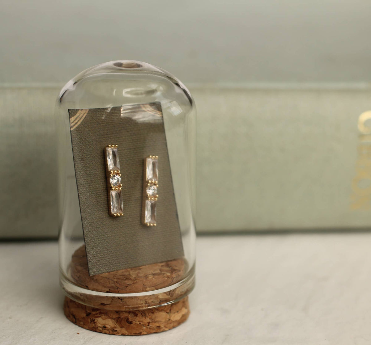 Classic Art Deco Baguette Stud Earrings