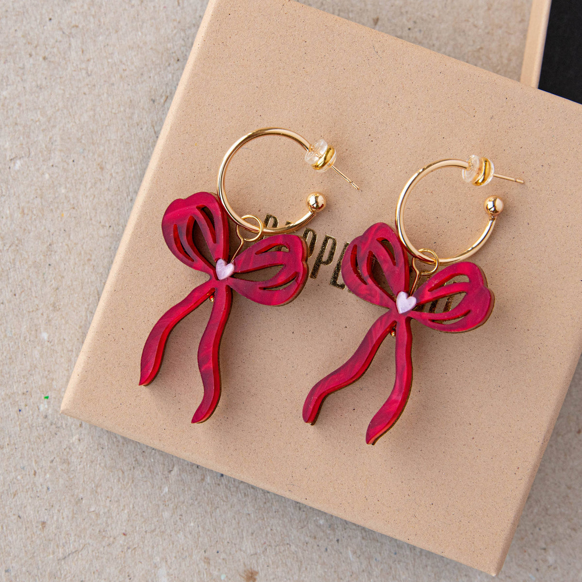 Bow Hoop Earrings
