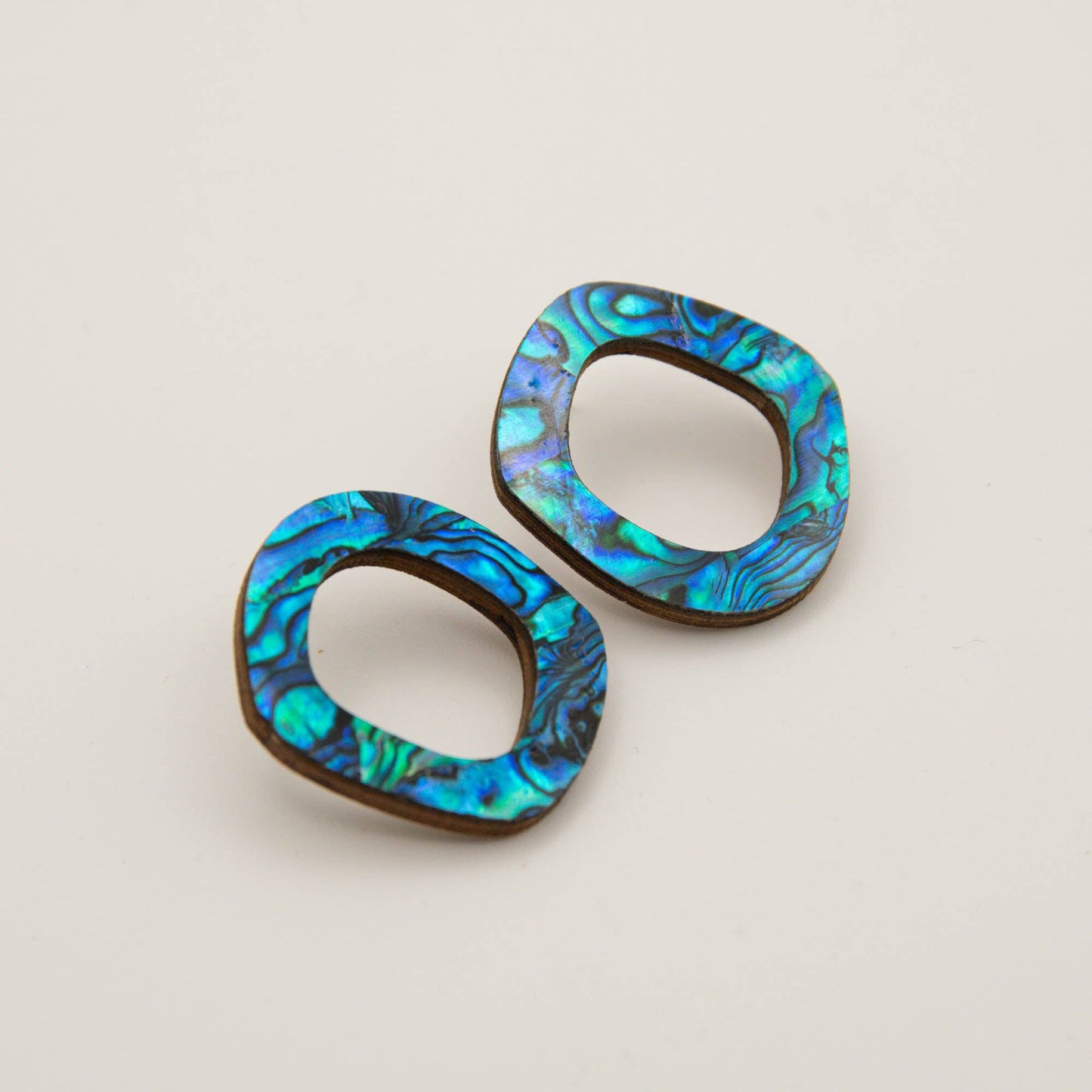 Rounded Form Stud Earrings - Large