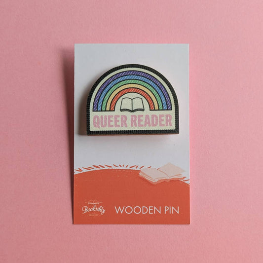 Queer Reader – Wooden Merit Pin