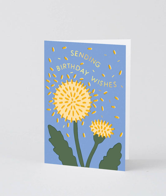 ‘Birthday Wishes Dandelion’ Greetings Card
