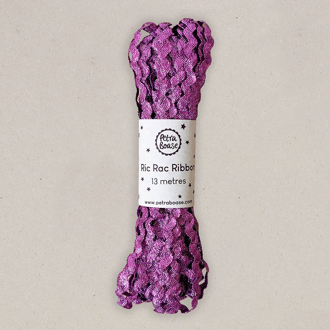 Ric Rac Ribbon 13m (Pack of 6) - Amethyst Purple