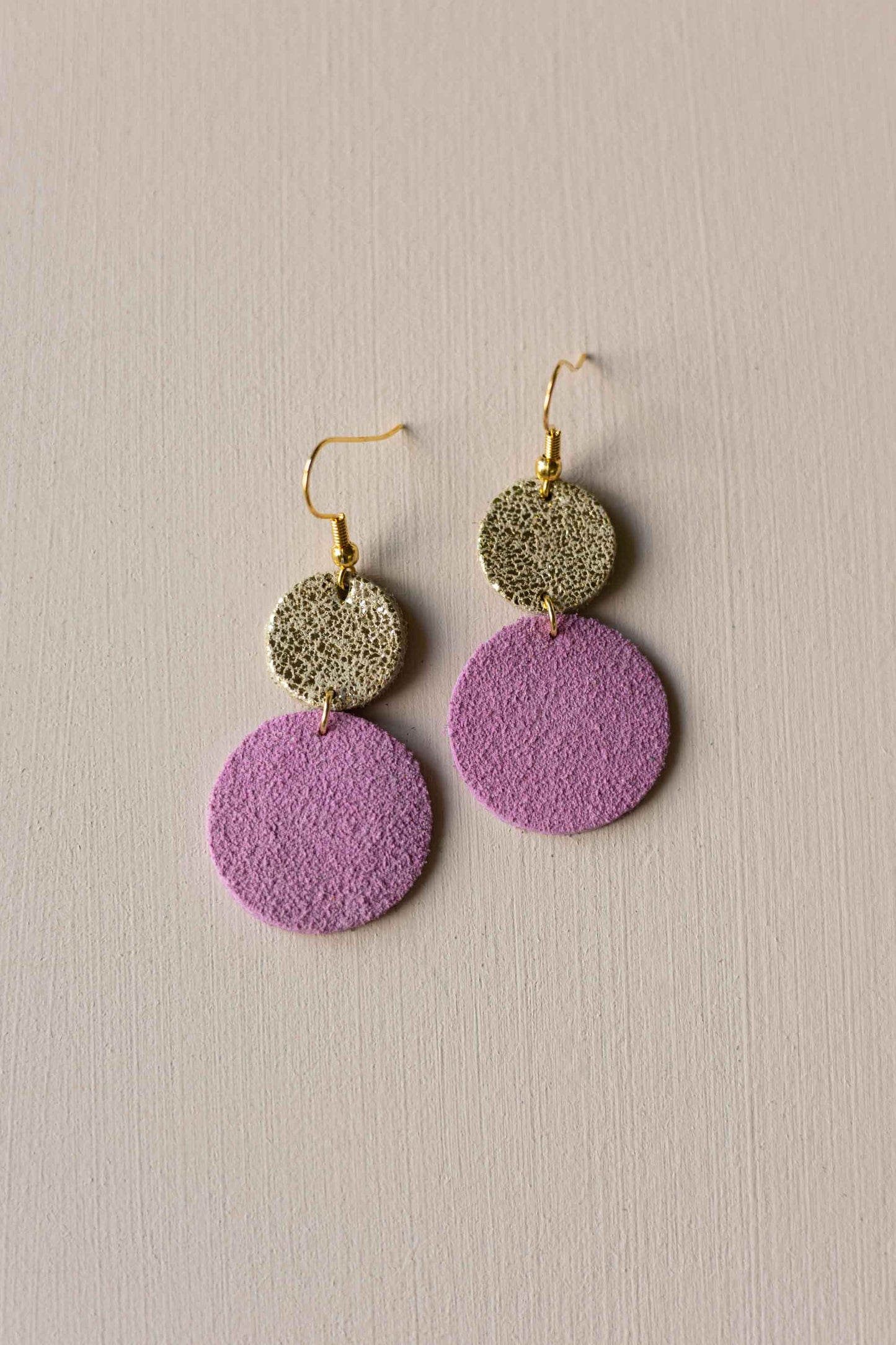 Lucy Dangle Earrings Suede
