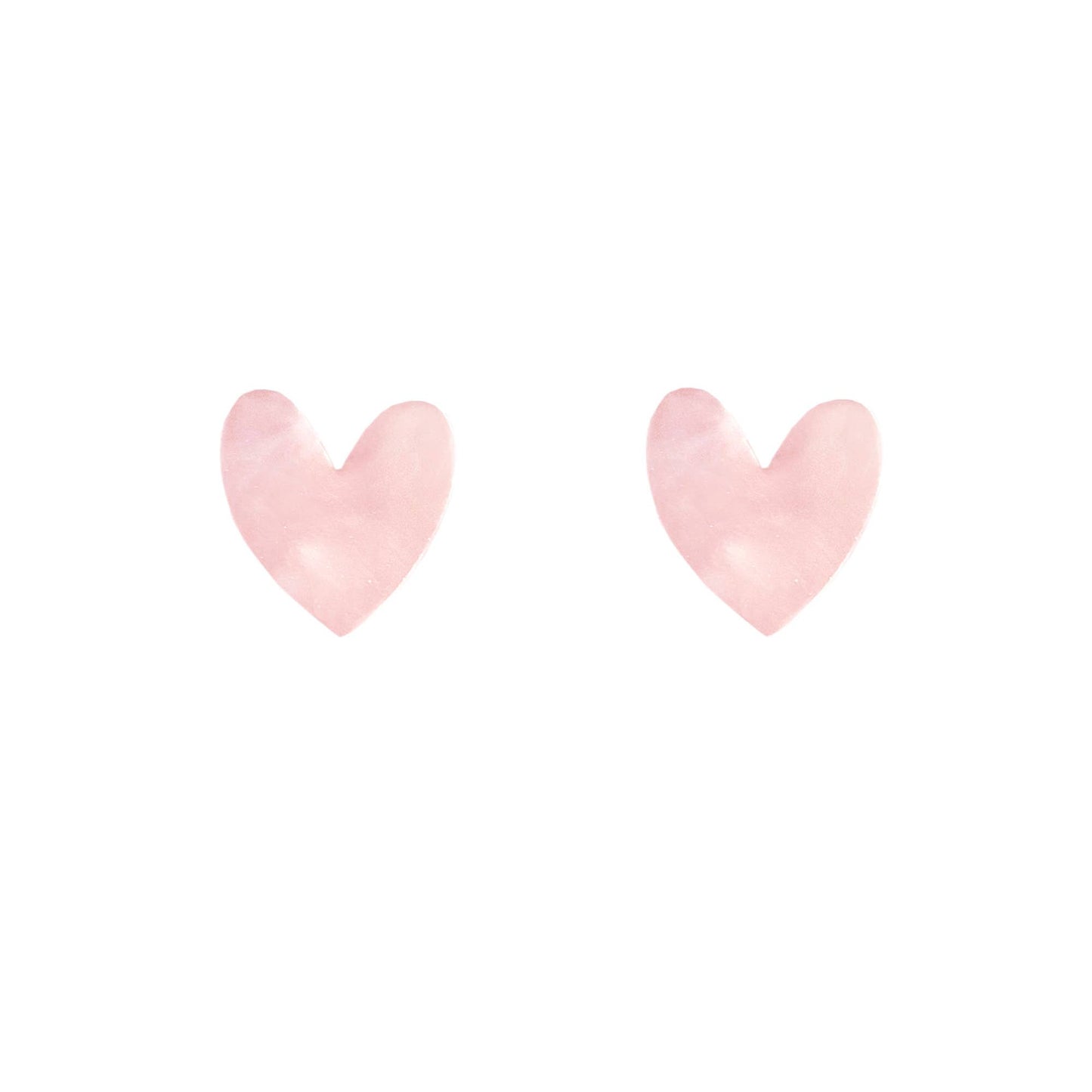 Heart Stud Earrings in Glitter, Mirror and Pop Colours