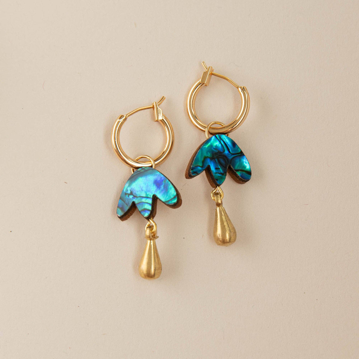 Petal Drop Hoop Earrings