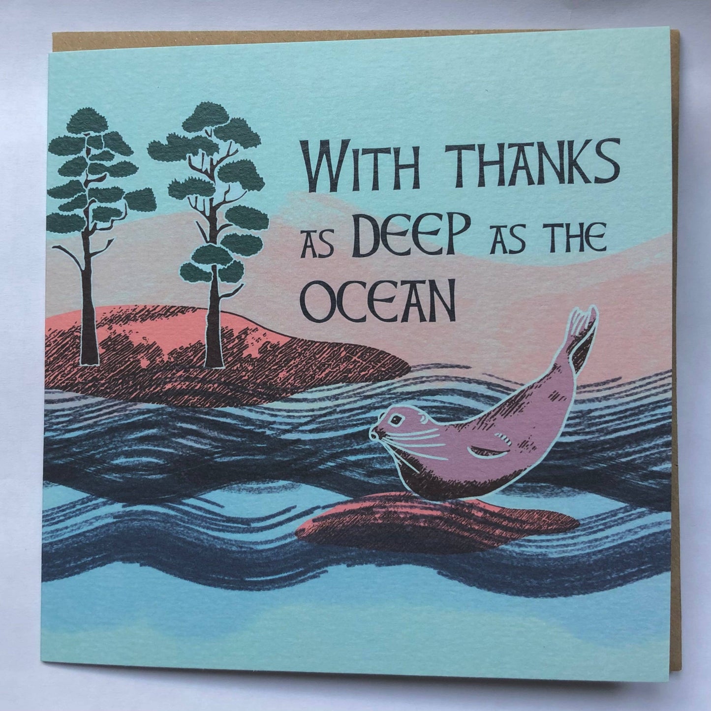 Thank You Card of a Selkie Seal