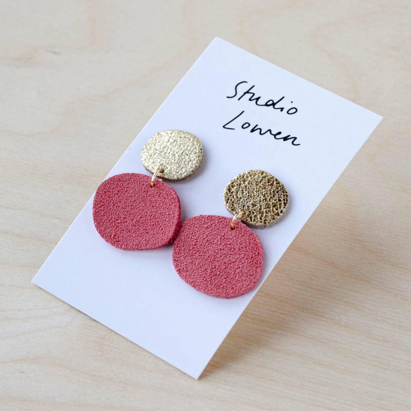 Bili Pop Earrings Suede
