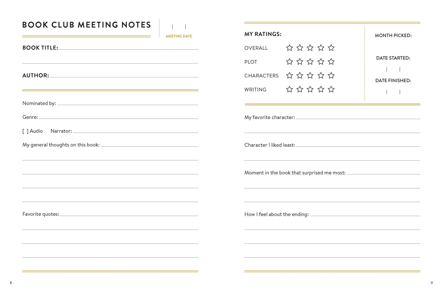 Bibliophile Book Club Journal (Diary or Journal)