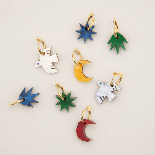 Create Your Own Collage Hoop Earrings - Mix & Match