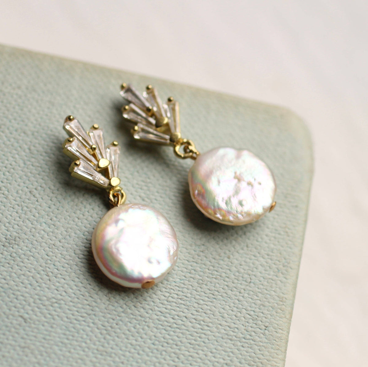 Art Deco Freshwater Pearl Earrings
