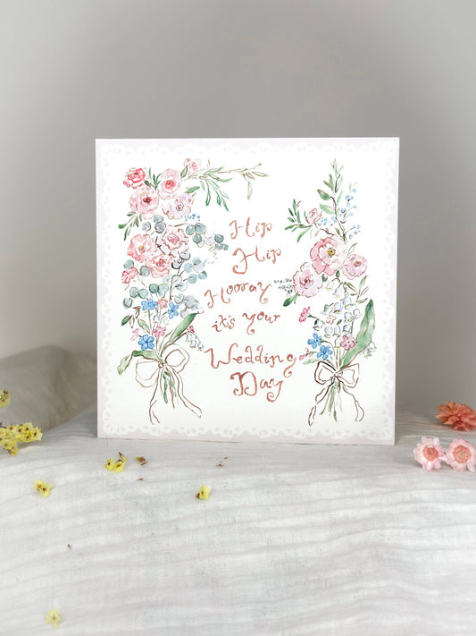 Hip hip hooray, Wedding Day card