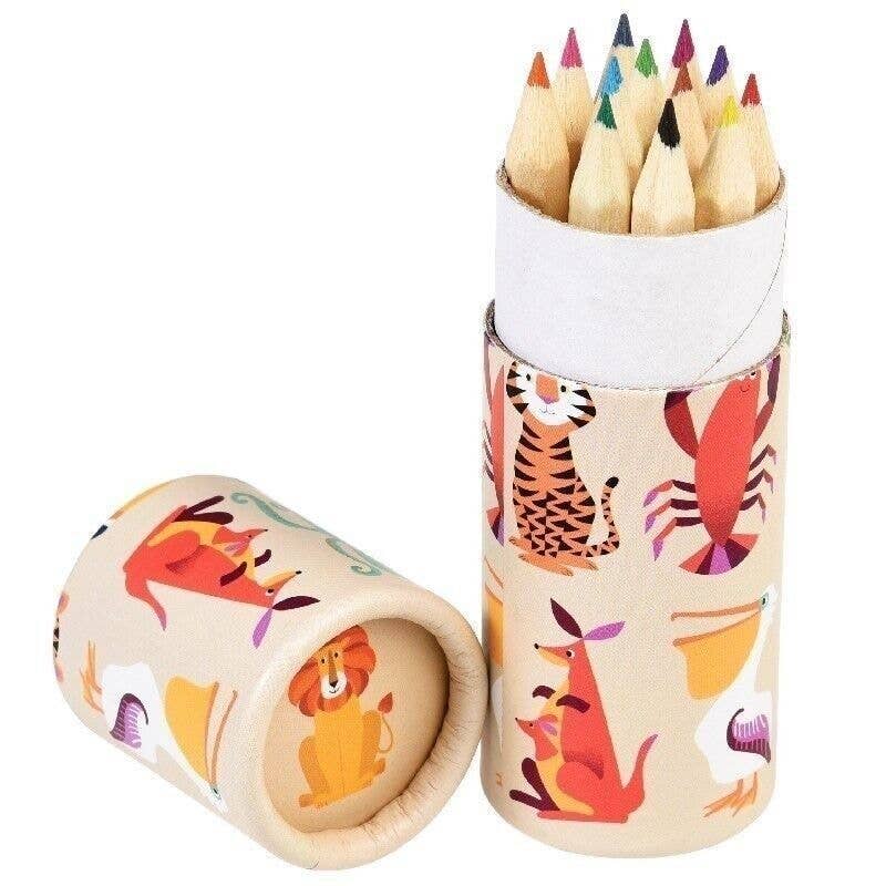 Tube of Colouring Pencils - Colourful Creatures