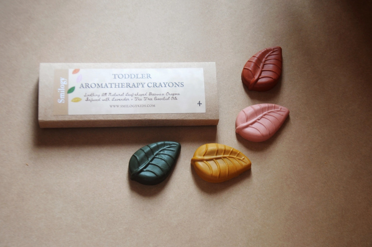 Aromatherapy Beeswax Crayons | All Natural & Hand Poured Jumbo Toddler Calming Crayon Leaves