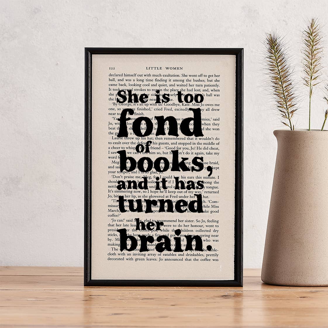 Little Women Framed Book Quote Print
