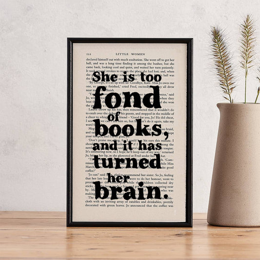 Little Women Framed Book Quote Print