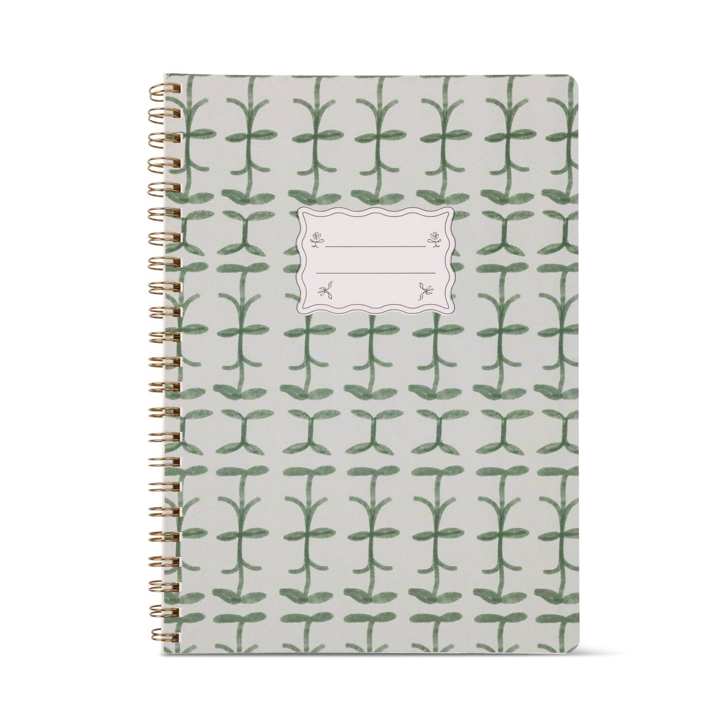 DesignWorks Ink Tulip A4 Twin Wire Notebook - Green Vine