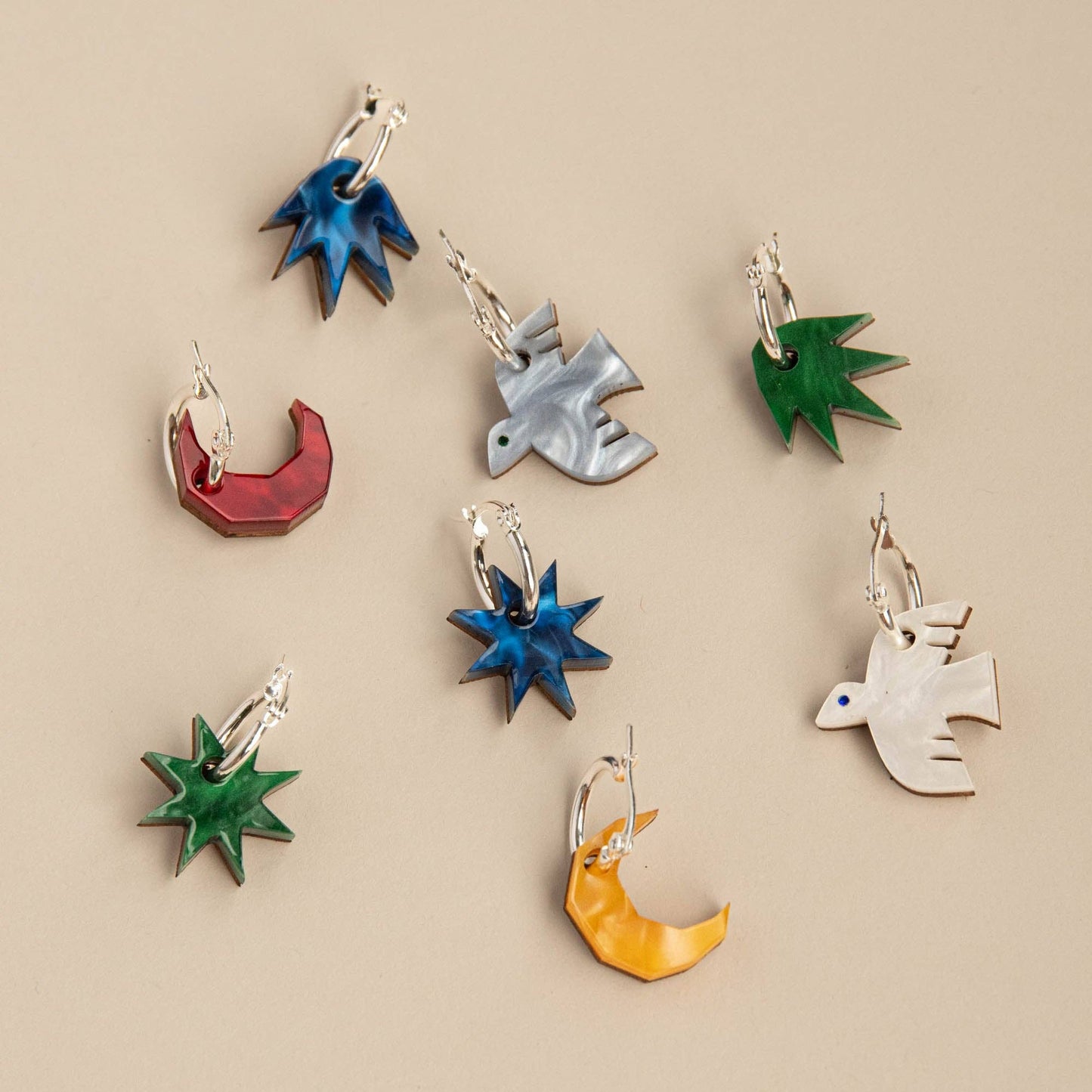 Create Your Own Collage Hoop Earrings - Mix & Match