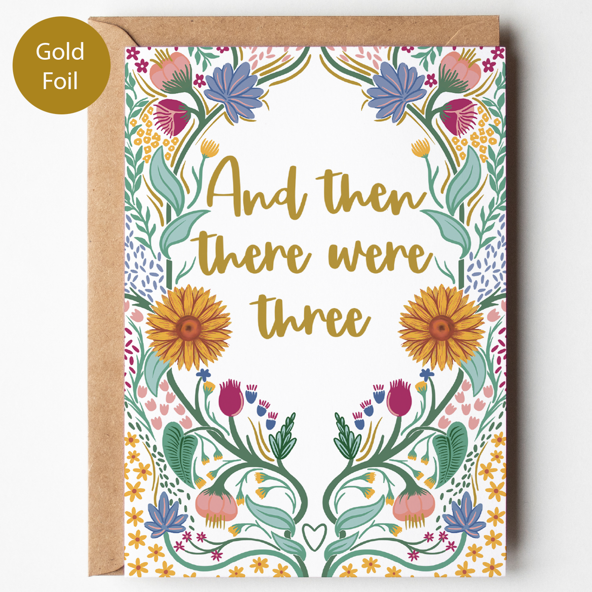 New Baby Card | Pretty Floral | Newborn | Birth Announcement