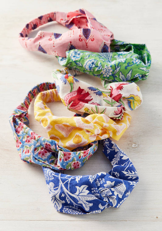 Block Print Knot Hairband - Mixed Prints