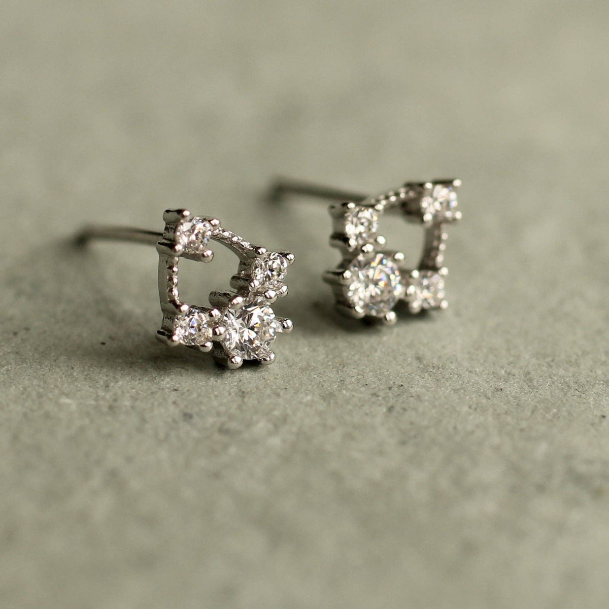 Sterling Silver Arch Stud Earrings