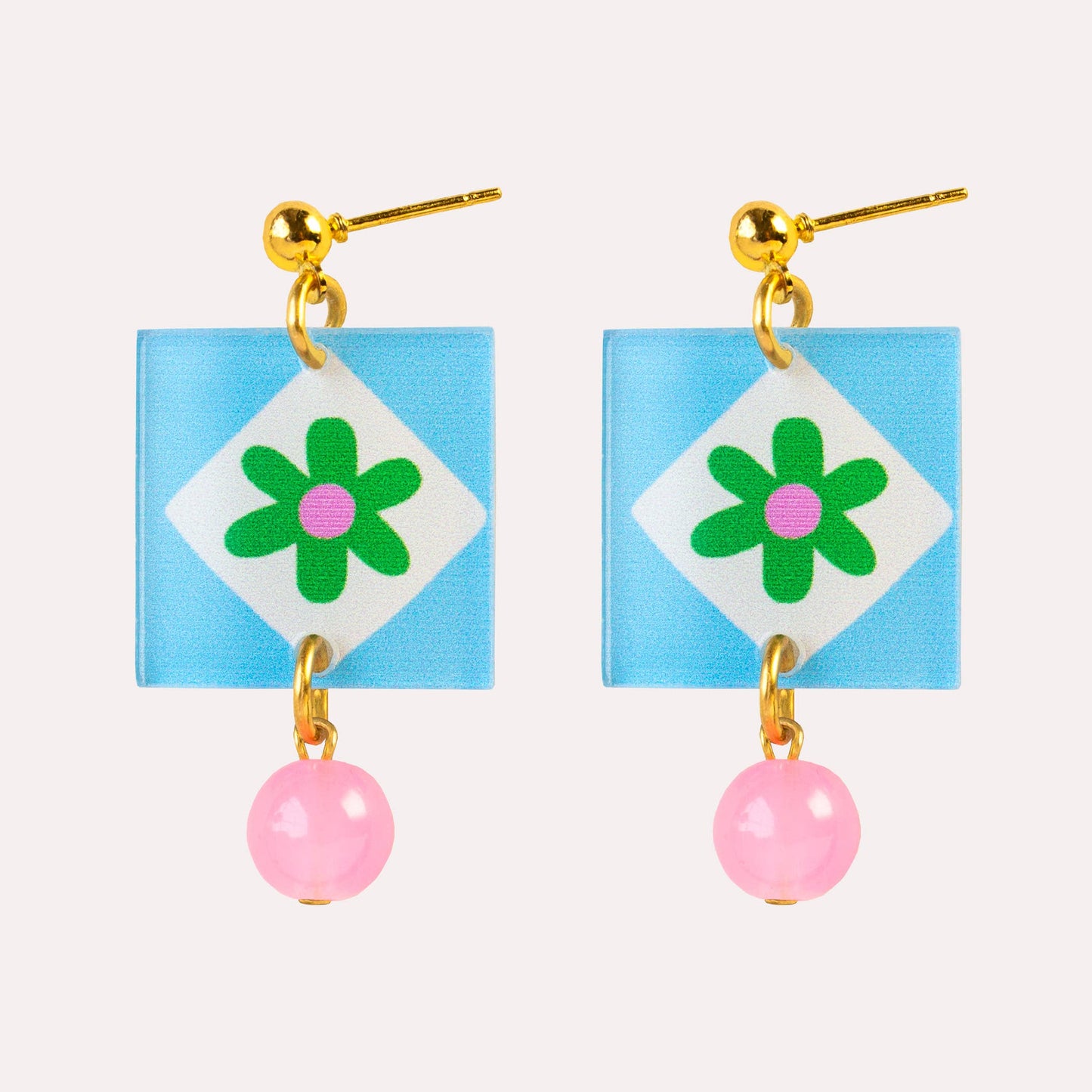 Dangle Earrings | Blue Flower | Jewellery Gift For Her