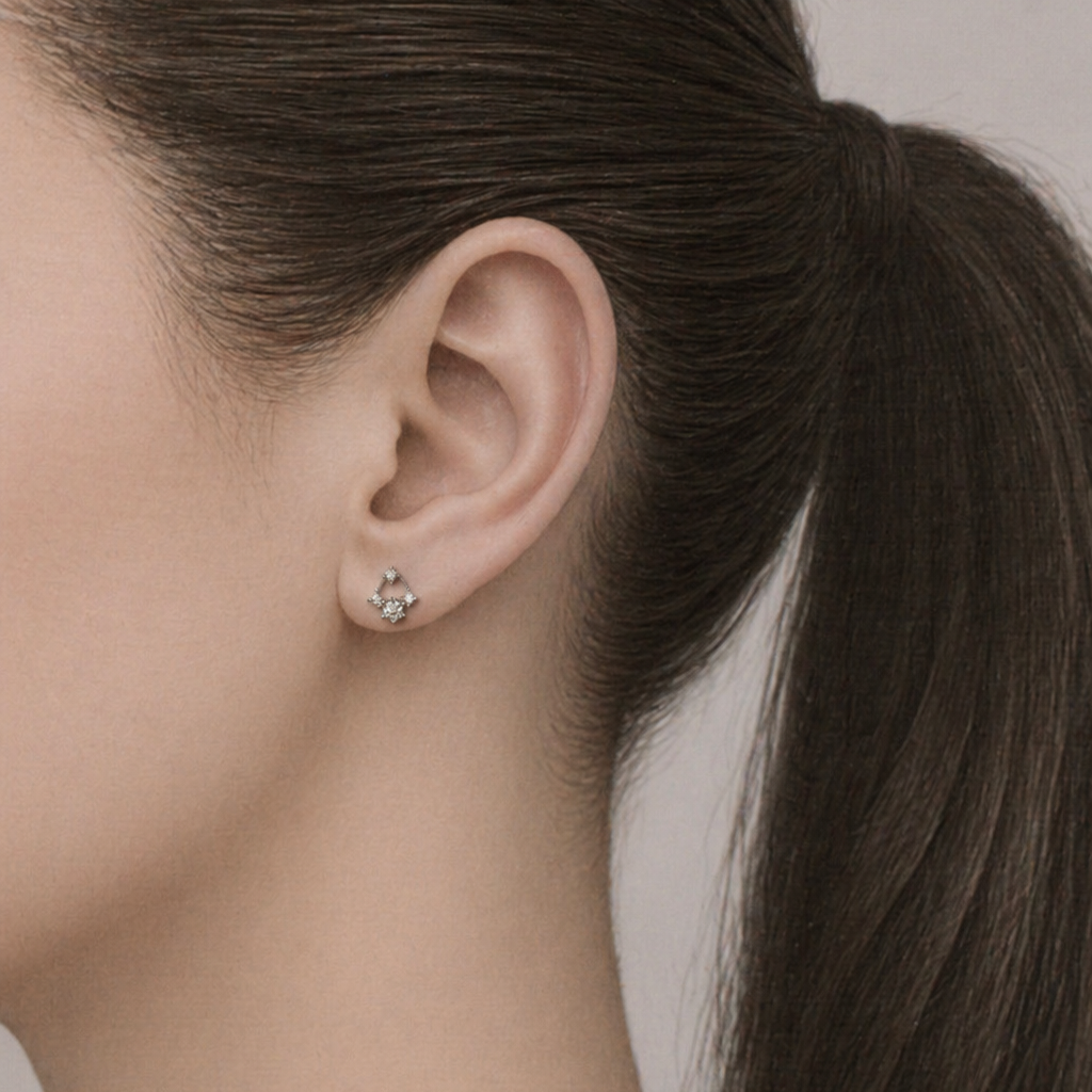 Sterling Silver Arch Stud Earrings