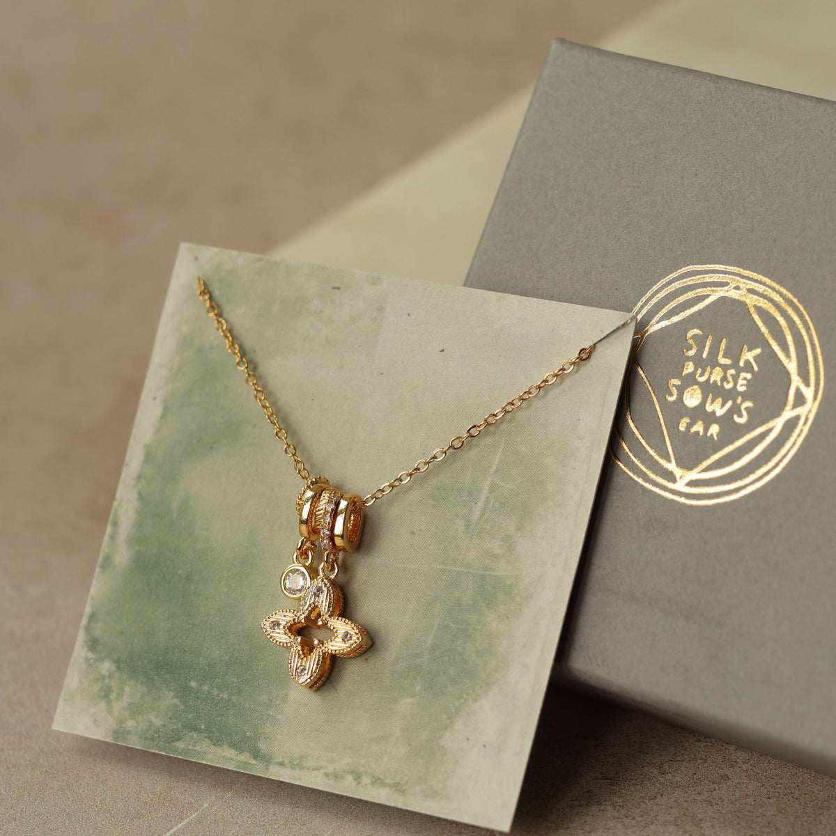 Clover Good Luck Charm Necklace