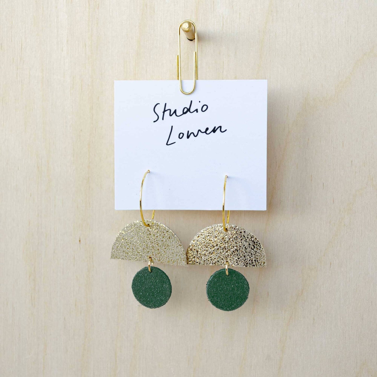 Sunrise Hoop Earrings Suede
