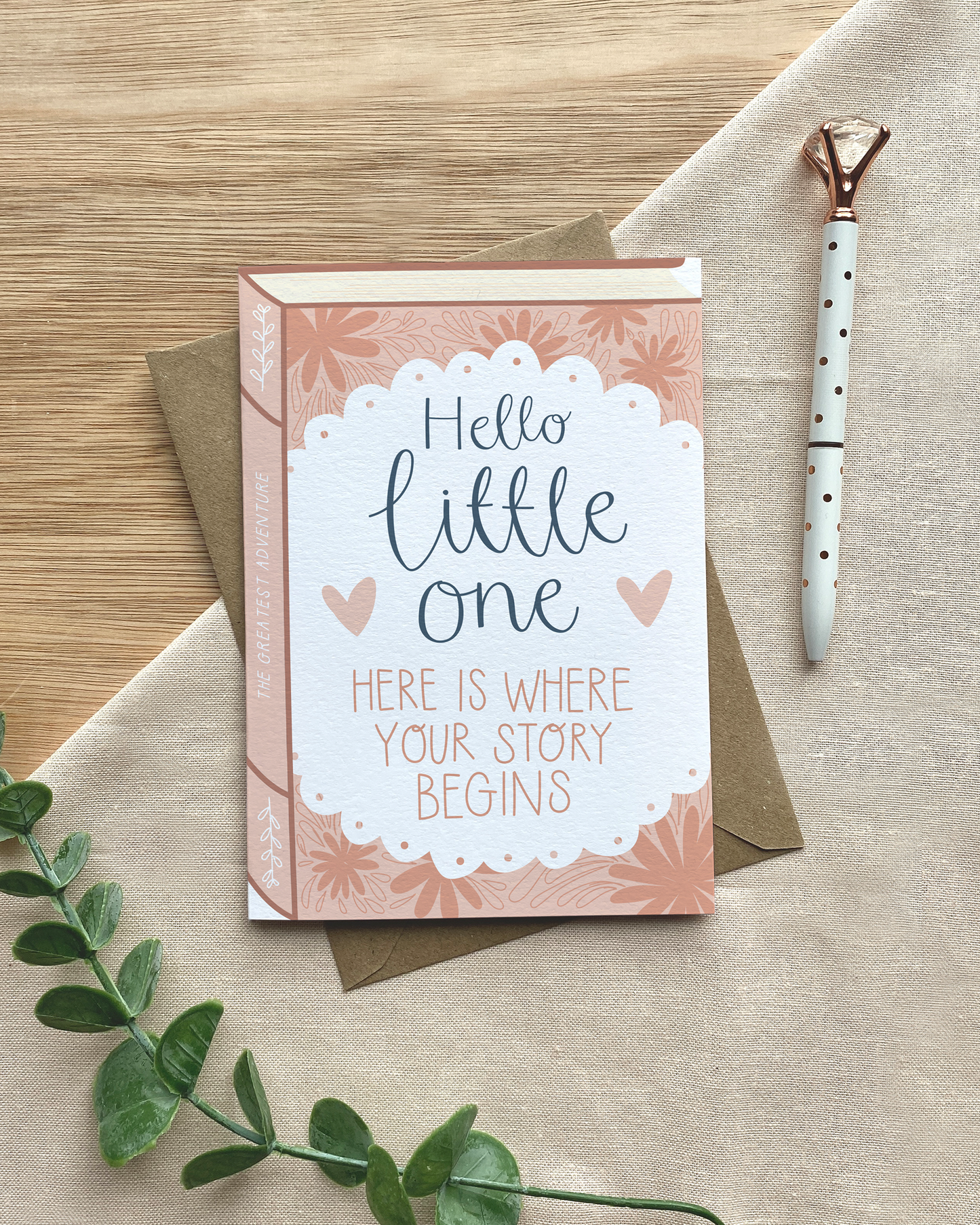 Hello Little One – Luxury Baby Book Greeting Card