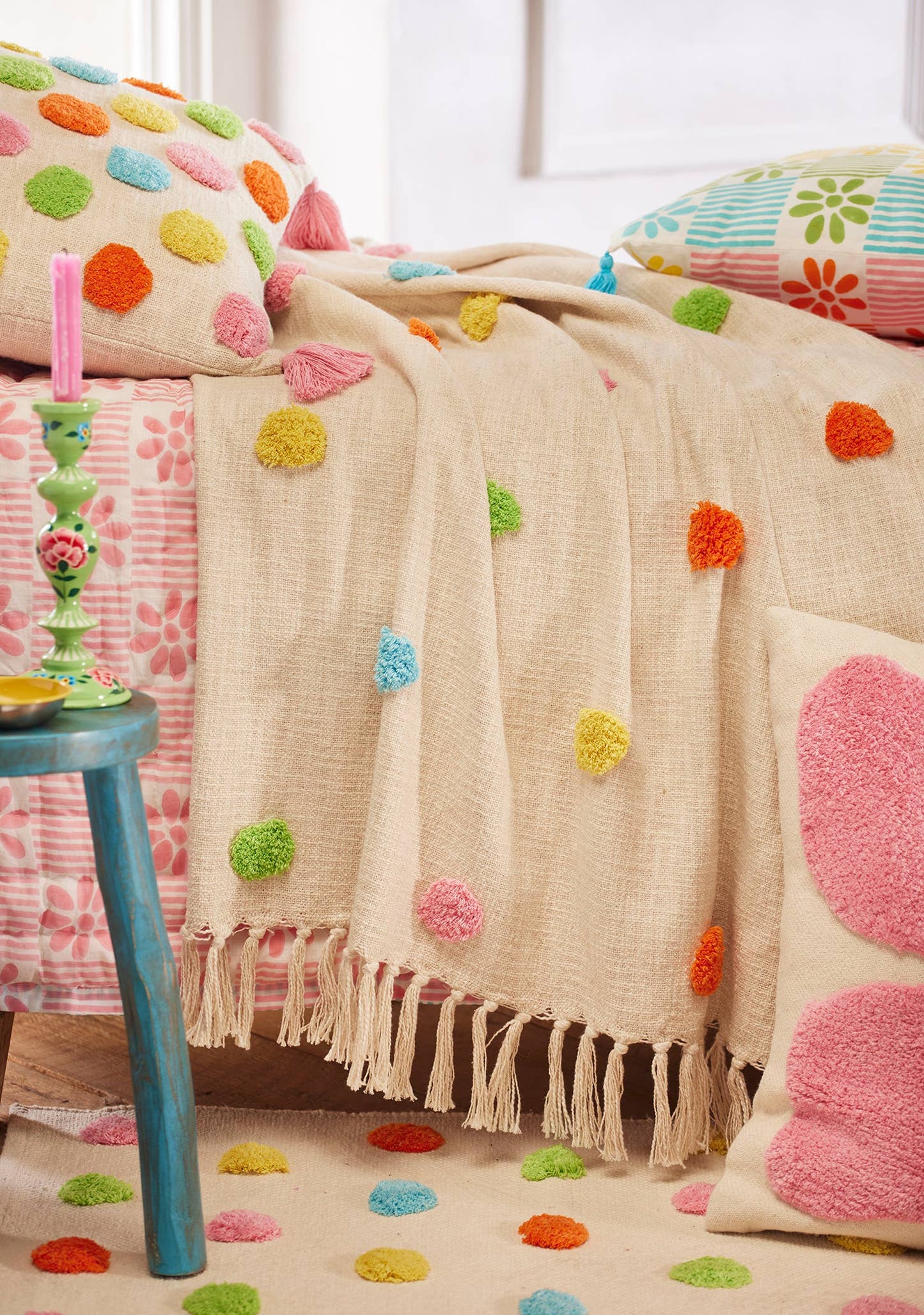 Tufted Dot Throw