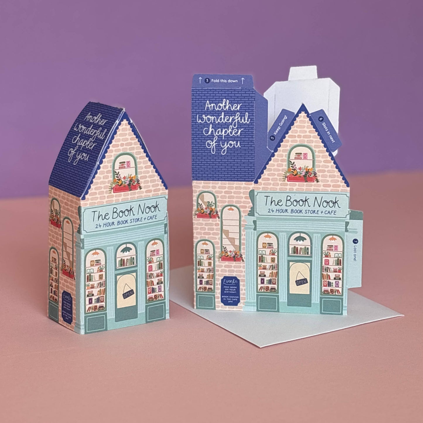 Book Nook Birthday Card – 3D Slot Together Card