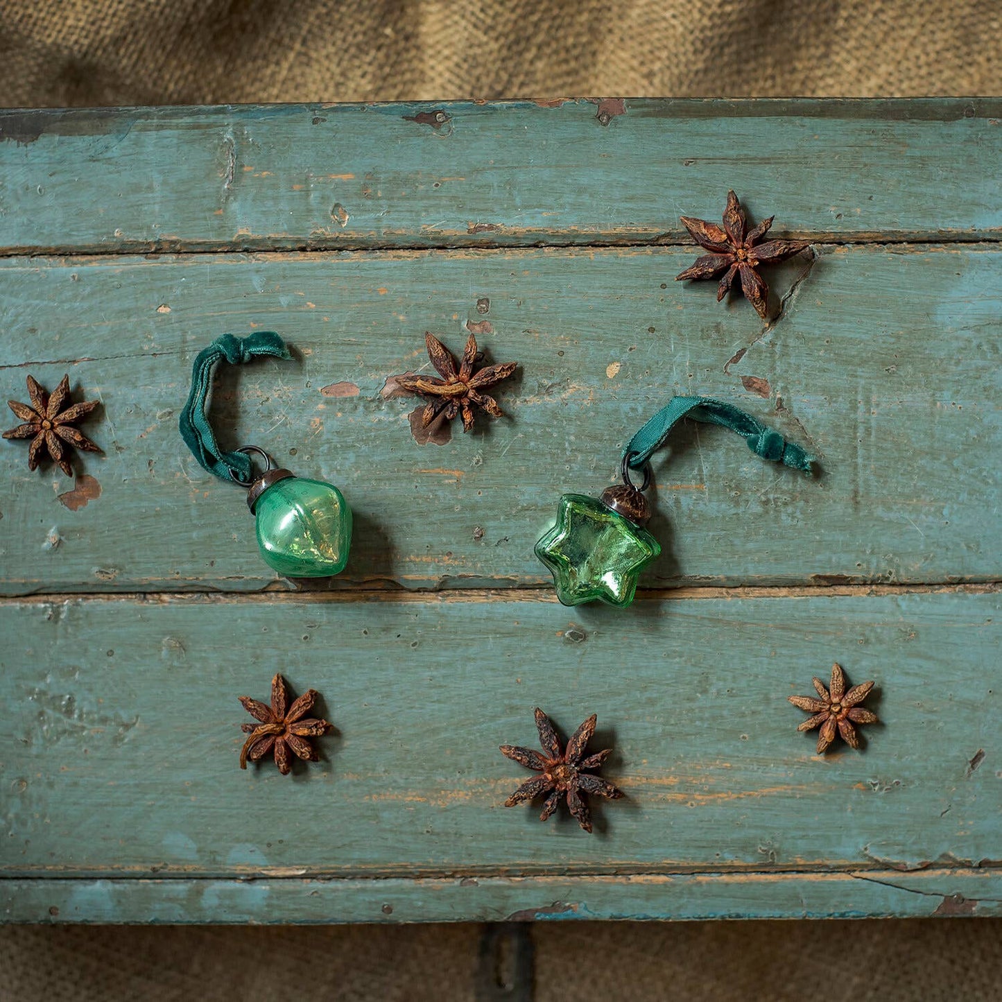 Mini Green Star Bauble