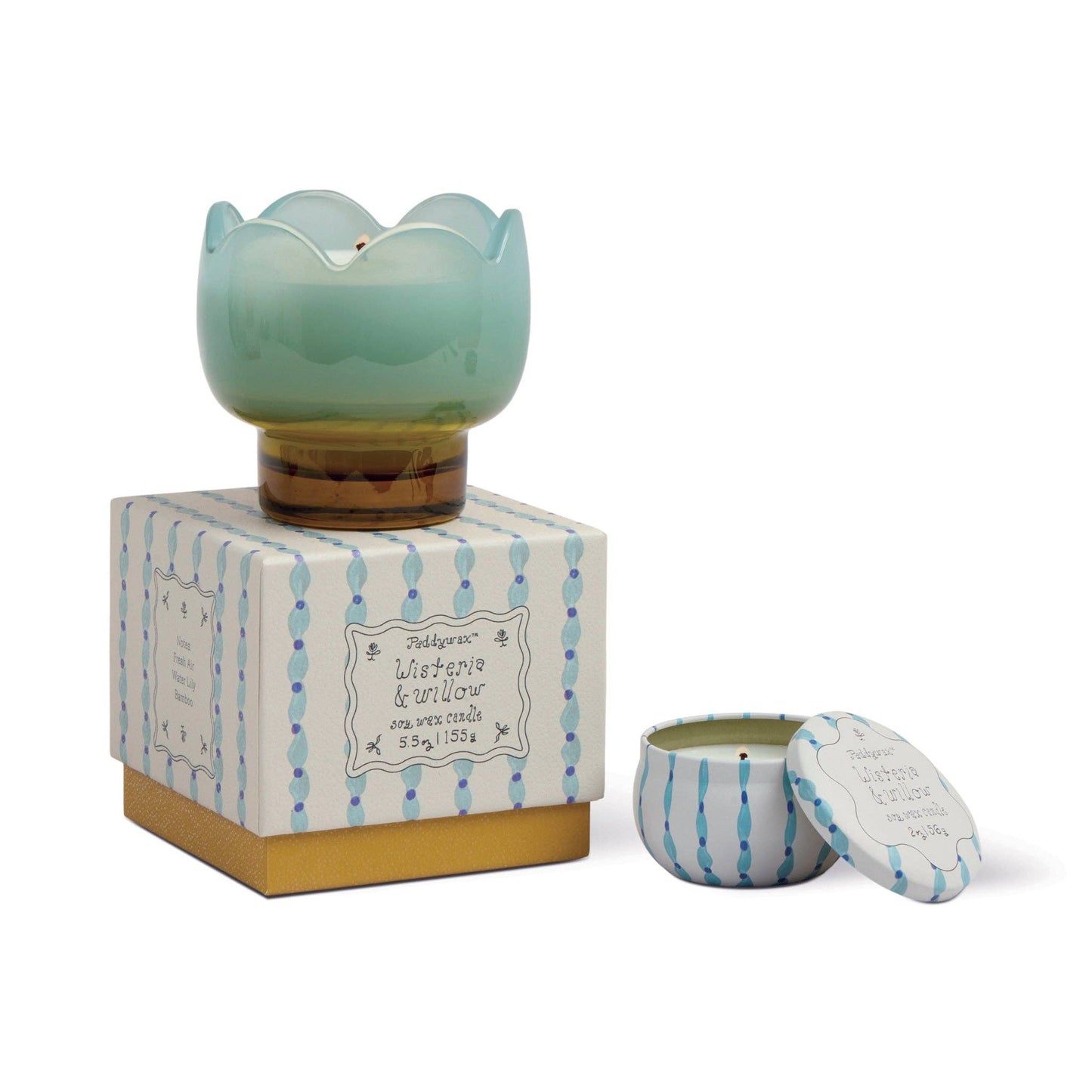 Paddywax Tulip Glass Candle - Wisteria & Willow