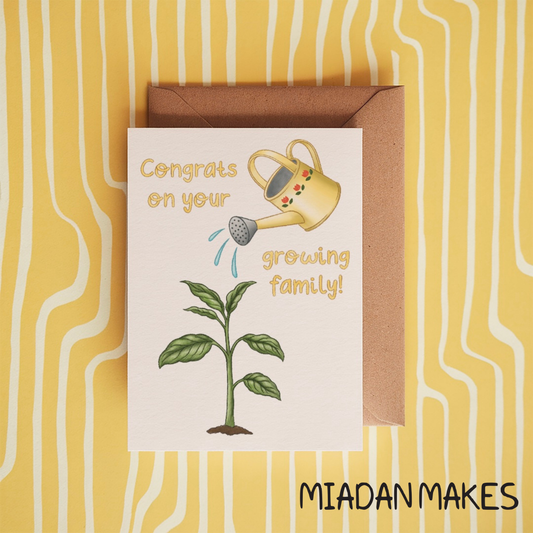 Congrats on your growing family 5x7/A6 card