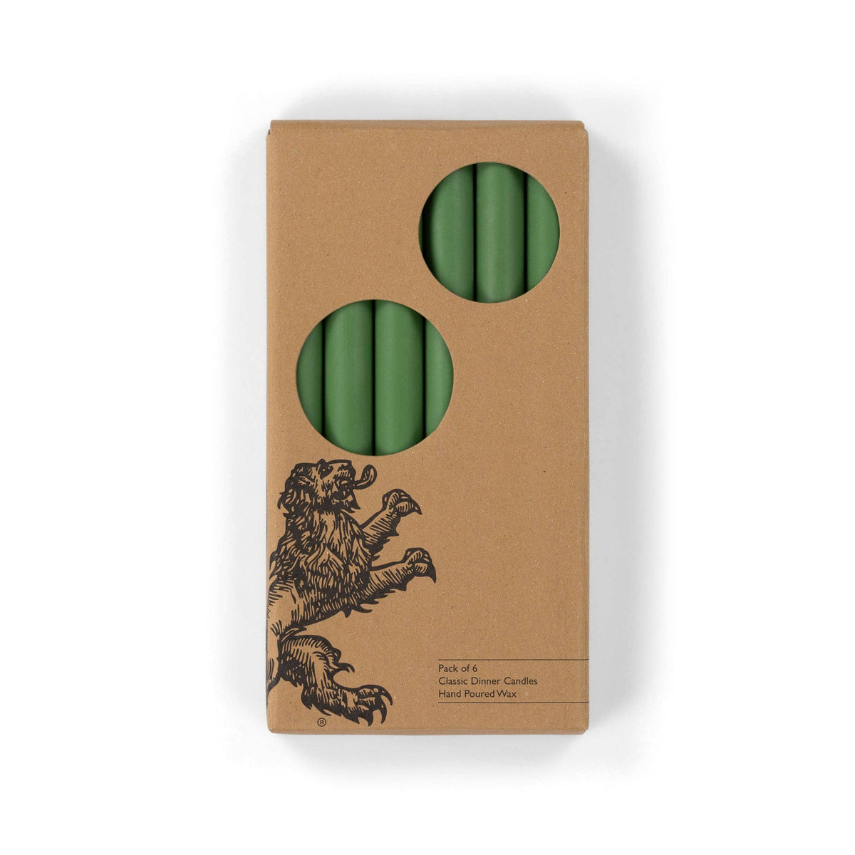 Emerald Eco Dinner Candles, 6 per pack